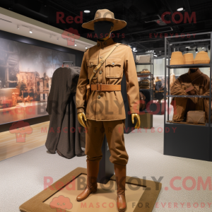 Mascotte de soldat marron...