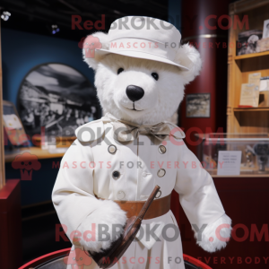 White Teddy Bear mascot...