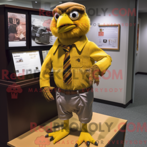 Brown Canary mascot costume...