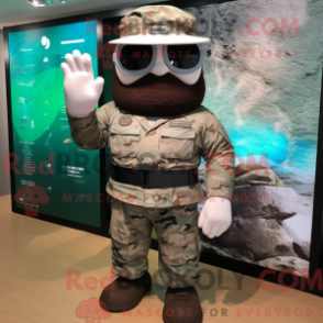 Para Commando maskotdräkt med badkläder och manschettknappar - Para Commando Mascots - REBROKO_241509 - RedBrokoly.com