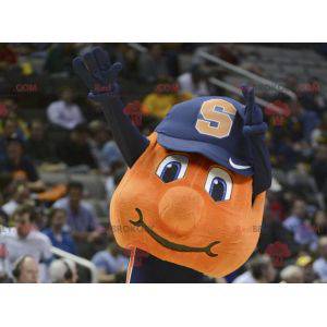 Orange basketball mascot with a cap - Redbrokoly.com