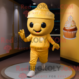 Gold Cupcake maskot...