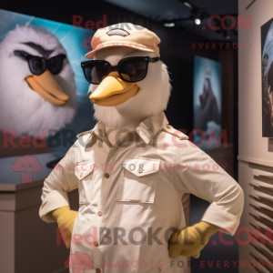 Beżowy Måke maskot drakt...