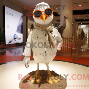 Beżowy Måke maskot drakt...