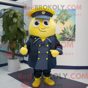 Navy Lemon mascottekostuum...