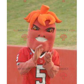 Purple and orange sportsman mascot - Redbrokoly.com