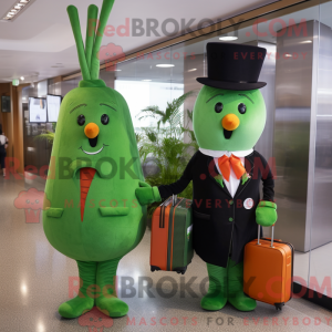 Grønn gulrot maskot...