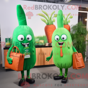 Grønn gulrot maskot...
