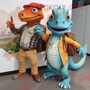 Rust Lizard maskot kostume...