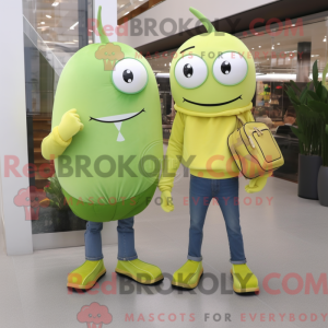 Citrongul Grøn Bønne maskot...