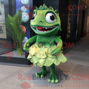Mascotte de Piranha vert...