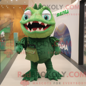 Mascotte de Piranha vert...
