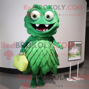 Mascotte de Piranha vert...