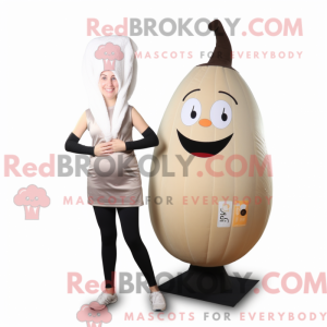 Beige Pumpkin maskot drakt...