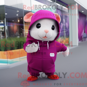 Magenta hamster maskot...