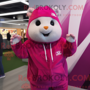 Magenta chomik maskot...
