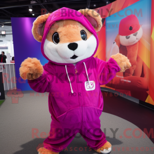 Máscara de hamster magenta...