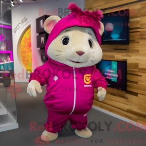 Máscara de hamster magenta...