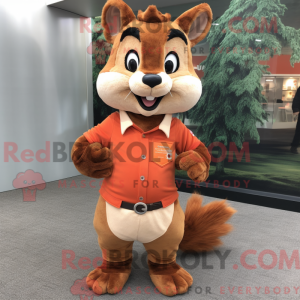Orange Squirrel maskot...