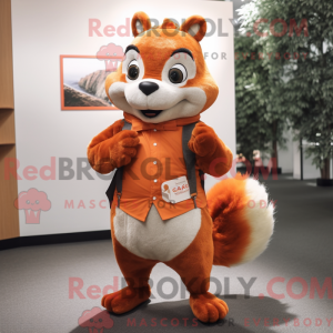 Orange Squirrel maskot...