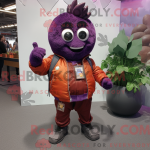 Rust Grape mascot costume...
