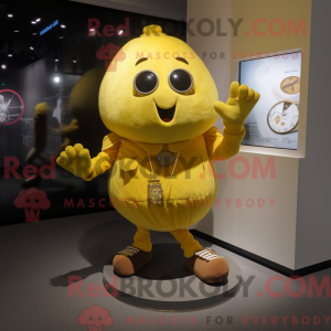 Gul potet maskot kostyme...