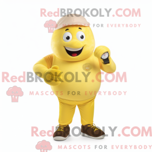 Gul potet maskot kostyme...