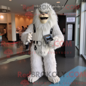 White Sasquatch mascot...