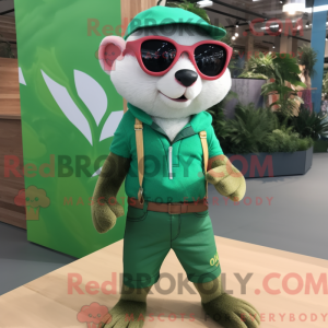Groene fret mascottekostuum...