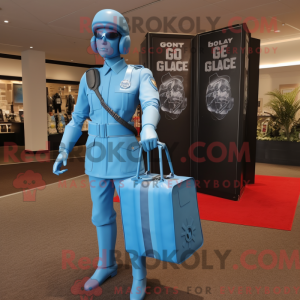 Postava maskota Sky Blue Gi...