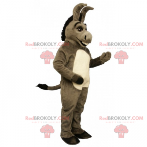 Grijze en zwarte ezel mascotte - Redbrokoly.com