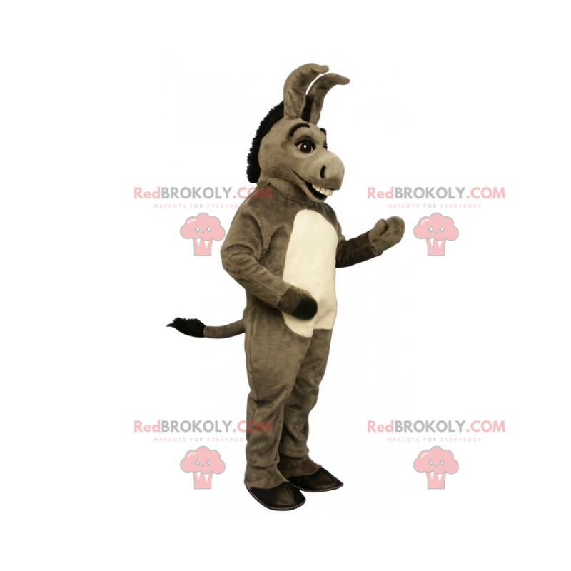 Mascotte asino grigio e nero - Redbrokoly.com