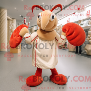 Beige Hummer maskot drakt...