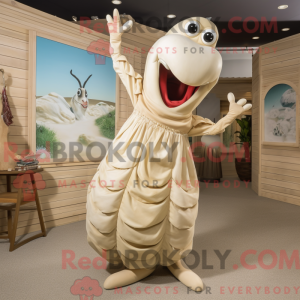 Beige Hummer maskot kostume...