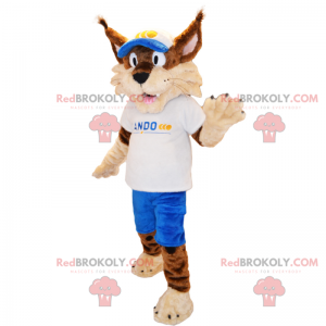 Mascotte animaux - Lynx en tenue de sport - Redbrokoly.com