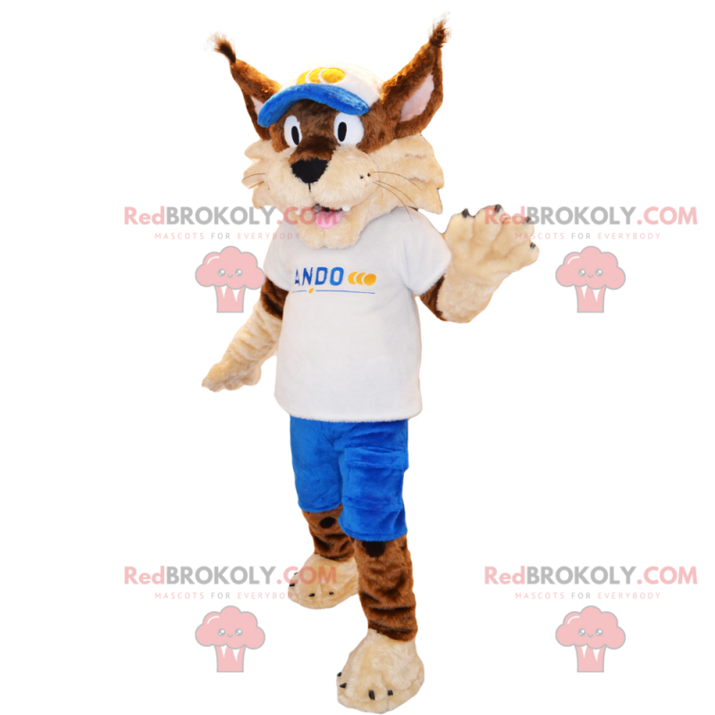 Mascotte animaux - Lynx en tenue de sport - Redbrokoly.com