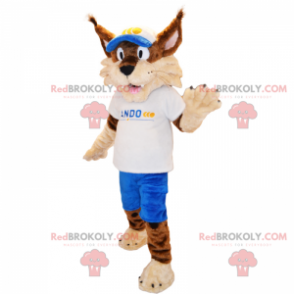 Mascote animal - Lynx em roupas esportivas - Redbrokoly.com