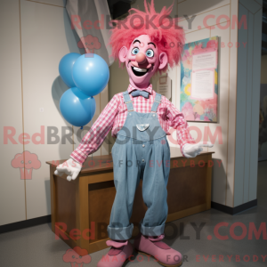 Pink klovne maskot kostume...