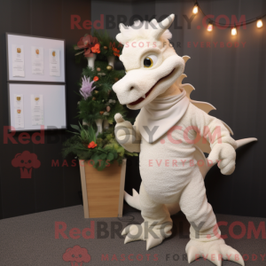 Beige Dragon maskot...