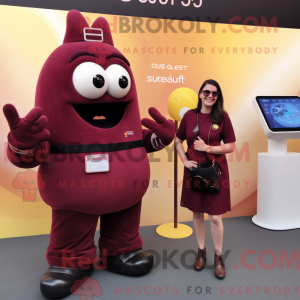 Maroon Croissant maskot...