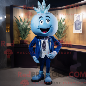 Blue Turnip mascottekostuum...