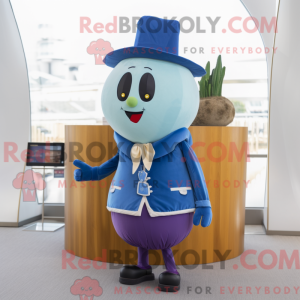 Blue Turnip mascottekostuum...