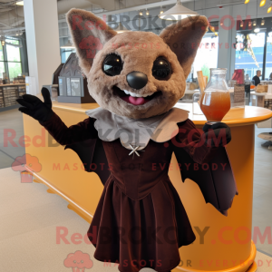 Brown Bat mascottekostuum...