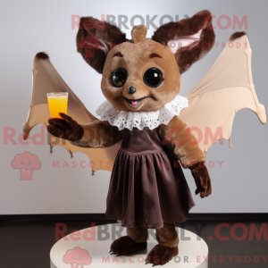 Brown Bat mascottekostuum...
