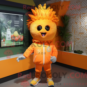 Orange aas maskot kostume...