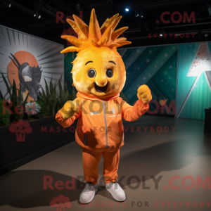 Orange aas maskot kostume...