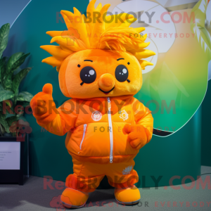 Orange aas maskot kostume...