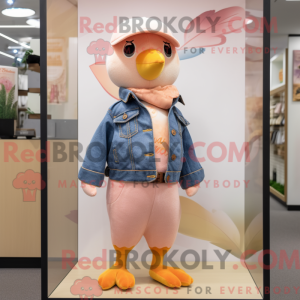 Peach Dove maskotdraktfigur...