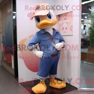 Peach Dove mascottekostuum...