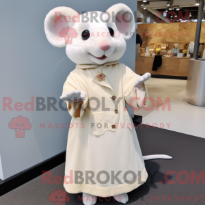 Cream Mouse mascottekostuum...